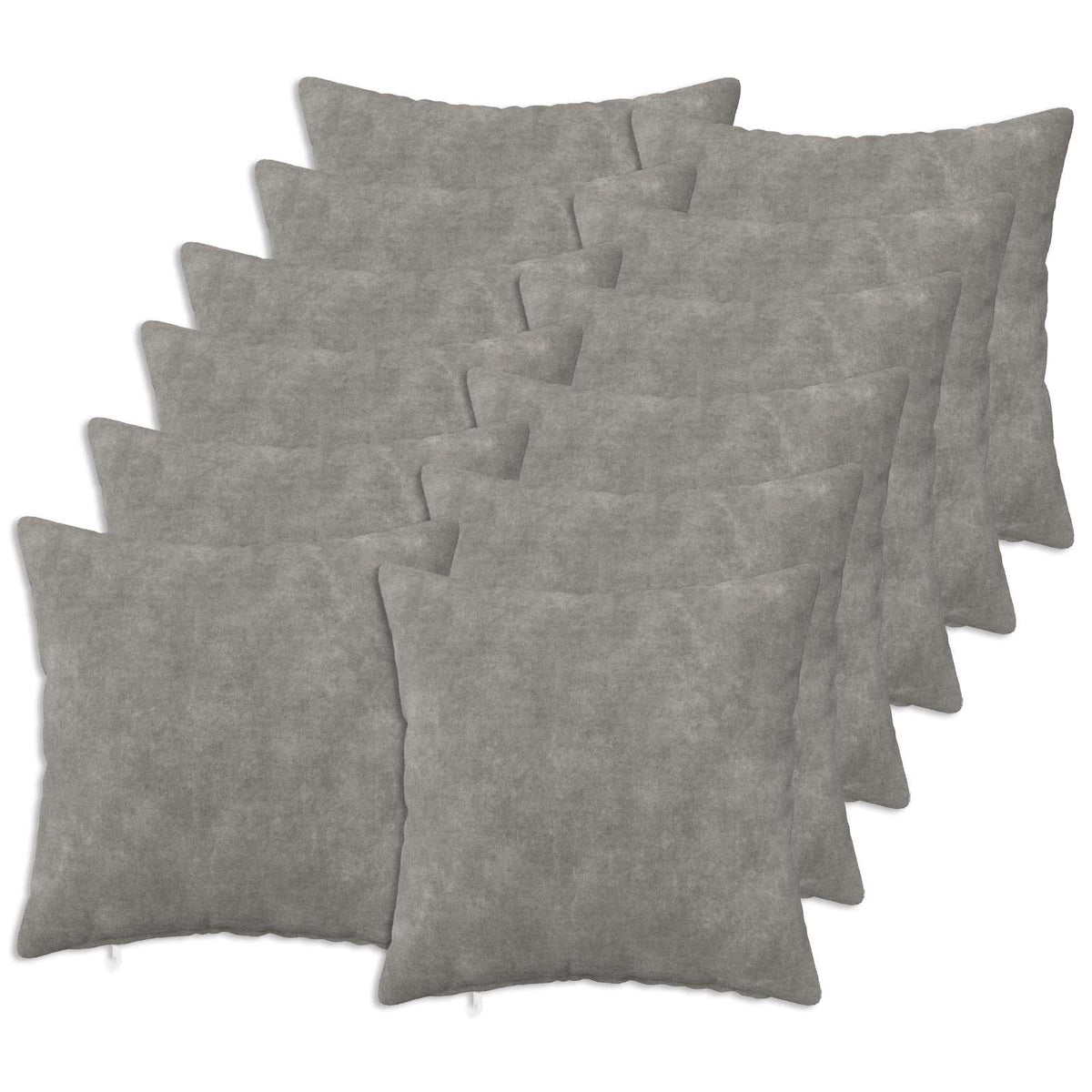 Cushion Cover 12 pcs HEERLEN Light Grey 45 x 45 cm