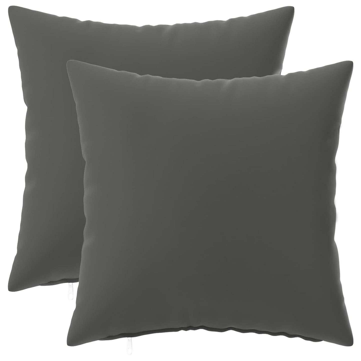 Cushion Cover 2 pcs HEERLEN Anthracite 45 x 45 cm Polyester