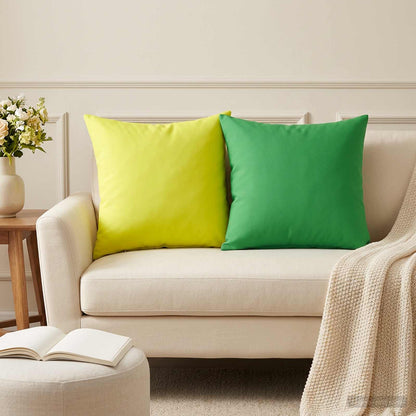 Cushion Cover 12 pcs HEERLEN Green 45 x 45 cm Polyester