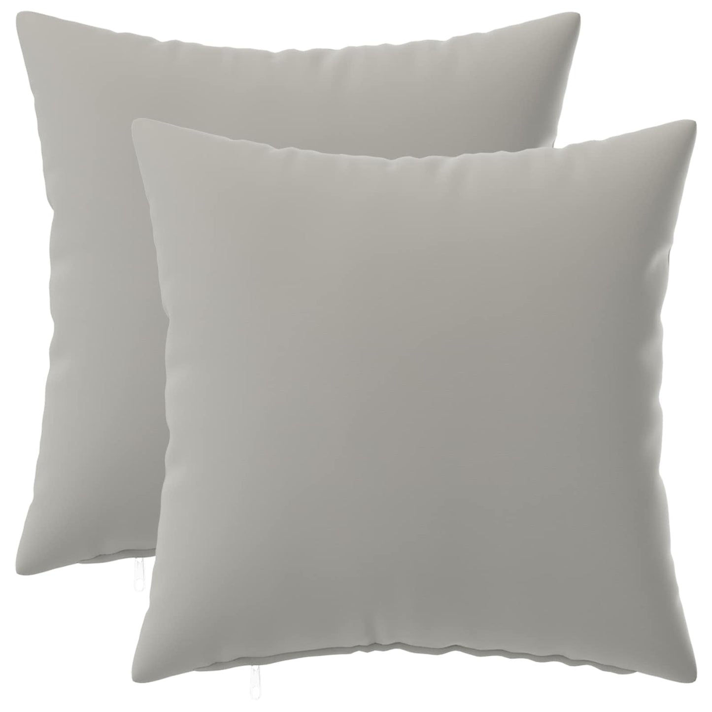 Cushion Cover 2 pcs HEERLEN Grey 45 x 45 cm Polyester