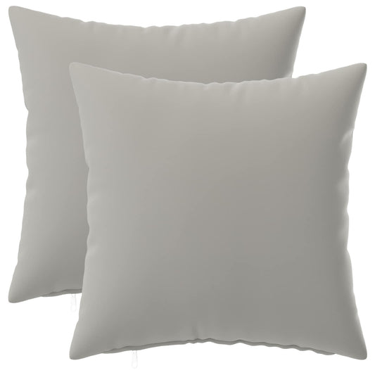Cushion Cover 2 pcs HEERLEN Grey 45 x 45 cm Polyester