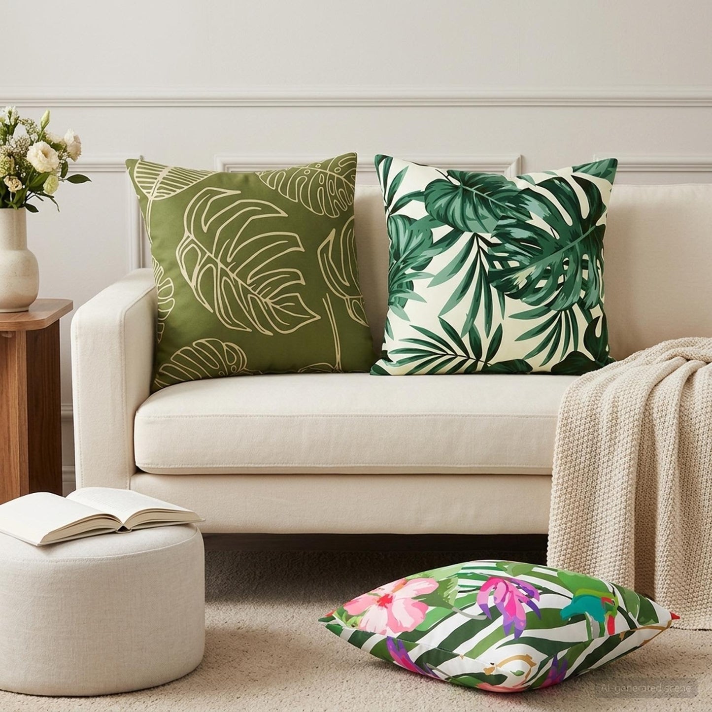 Cushion Cover 2 pcs HEERLEN Multicolour 50 x 50 cm Polyester