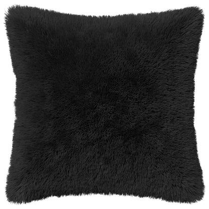 Cushion Cover 6 pcs HEERLEN Black 45 x 45 cm PV Fleece