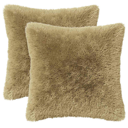 Cushion Cover 2 pcs HEERLEN Light Green 45 x 45 cm PV Fleece