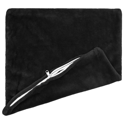 Cushion Cover 2 pcs HEERLEN Black 45 x 45 cm Flannel