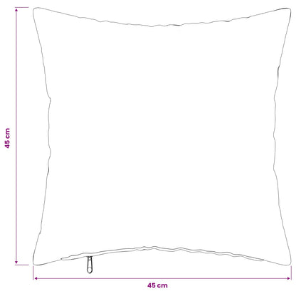 Cushion Cover 6 pcs HEERLEN Black 45 x 45 cm Flannel