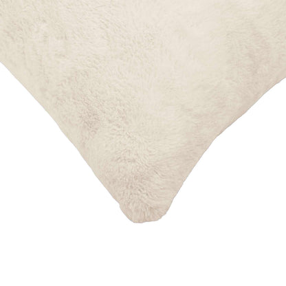 Cushion Cover 2 pcs HEERLEN White 45 x 45 cm Faux Rabbit Fur