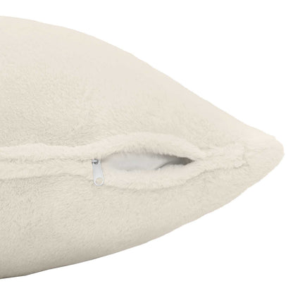 Cushion Cover 2 pcs HEERLEN White 45 x 45 cm Faux Rabbit Fur
