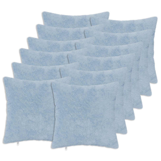 Cushion Cover 12 pcs HEERLEN Light Blue 45 x 45 cm