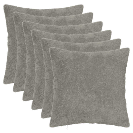 Cushion Cover 6 pcs HEERLEN Light Grey 45 x 45 cm