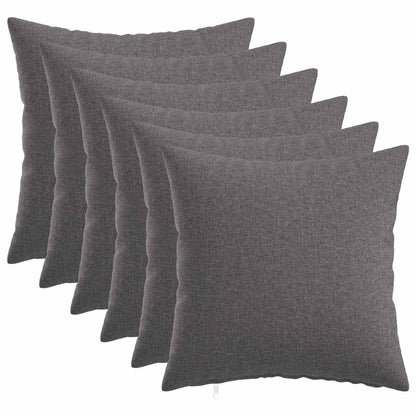 Cushion Cover 6 pcs HEERLEN Light Grey 50 x 50 cm Fabric