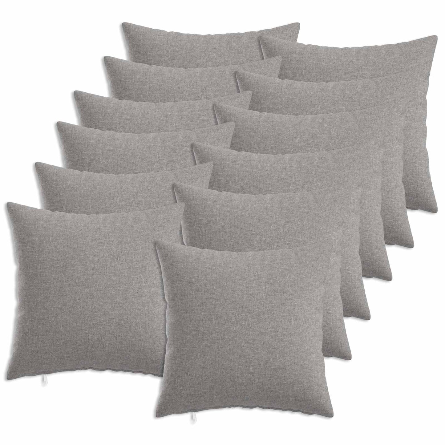 Cushion Cover 12 pcs HEERLEN Cloud Grey 50 x 50 cm Fabric