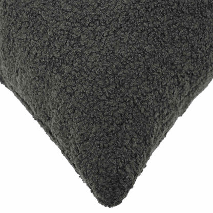 Cushion Cover 2 pcs HEERLEN Dark Grey 50 x 50 cm Bouclé