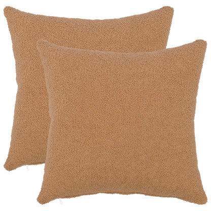 Cushion Cover 2 pcs HEERLEN Beige 50 x 50 cm Bouclé