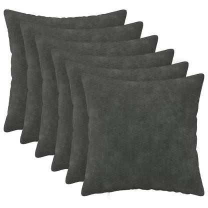 Cushion Cover 6 pcs HEERLEN Anthracite 50 x 50 cm