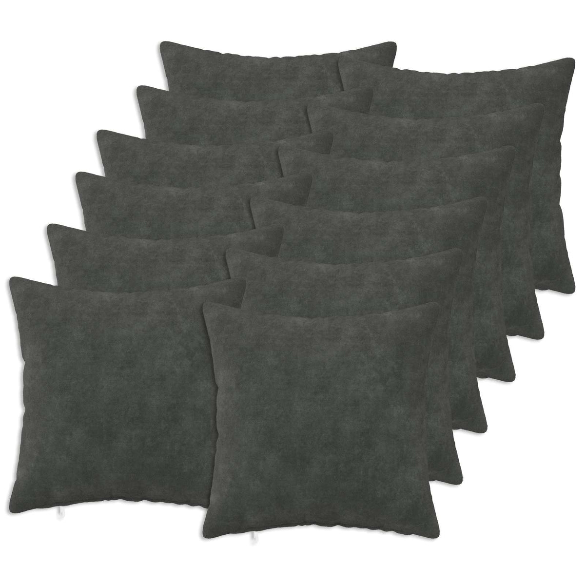 Cushion Cover 12 pcs HEERLEN Anthracite 50 x 50 cm