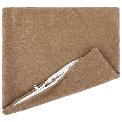 Cushion Cover 6 pcs HEERLEN Taupe 50 x 50 cm Microfiber Fleece