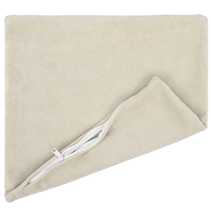 Cushion Cover 6 pcs HEERLEN Cream 50 x 50 cm Microfiber Fleece
