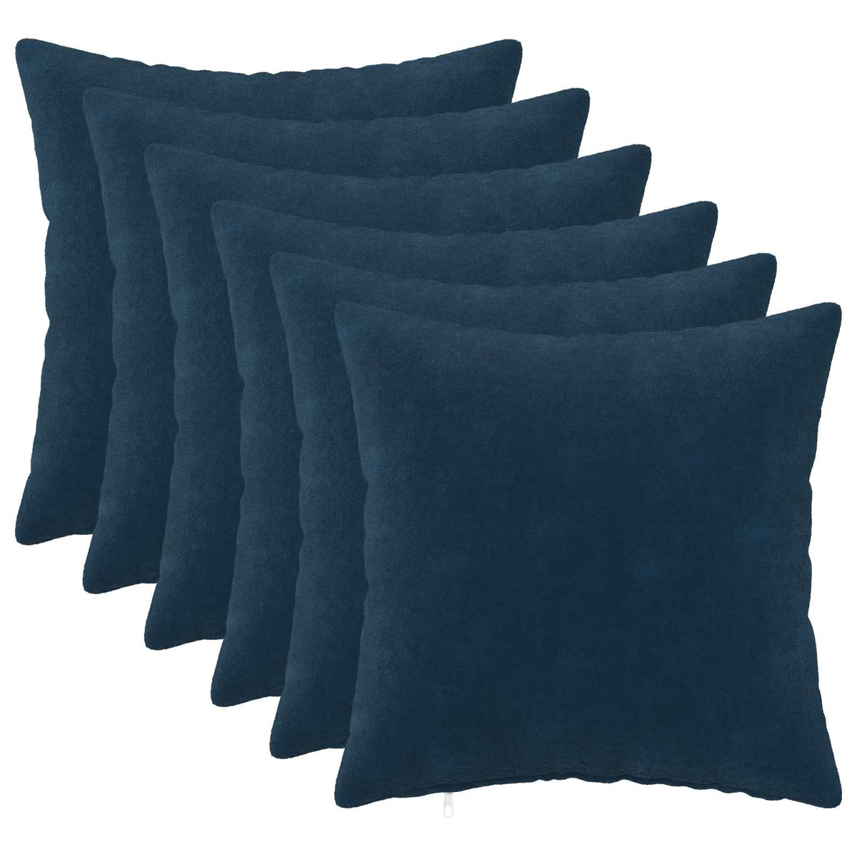 Cushion Cover 6 pcs HEERLEN Blue 50 x 50 cm Microfiber Fleece