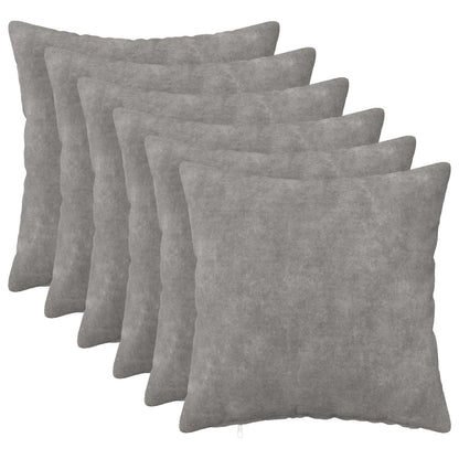 Cushion Cover 6 pcs HEERLEN Light Grey 50 x 50 cm