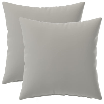 Cushion Cover 2 pcs HEERLEN Grey 50 x 50 cm Polyester