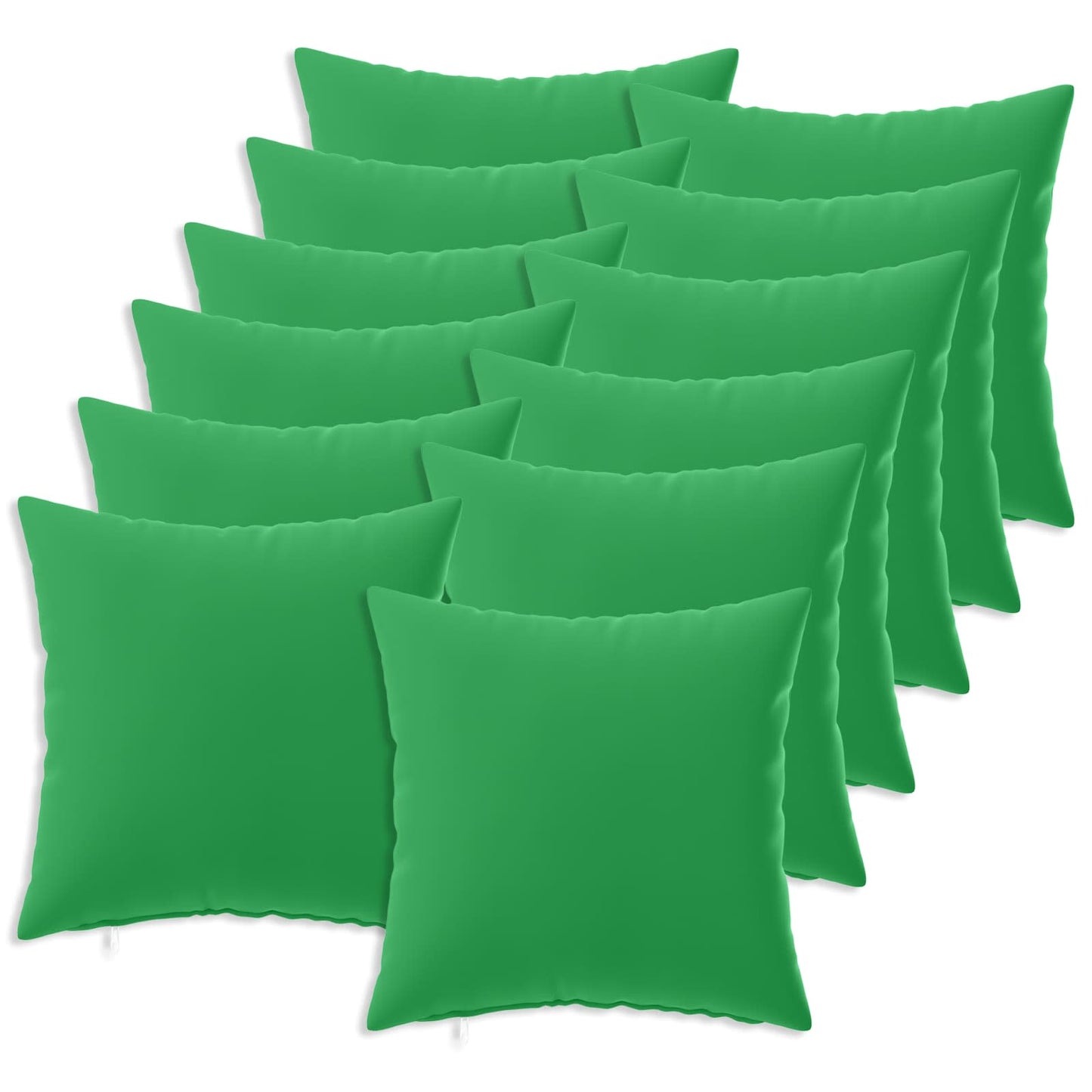 Cushion Cover 12 pcs HEERLEN Green 50 x 50 cm Polyester