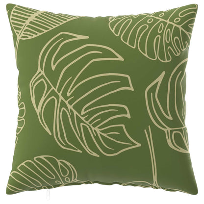 Cushion Cover 2 pcs HEERLEN Leaf Design 50 x 50 cm Polyester