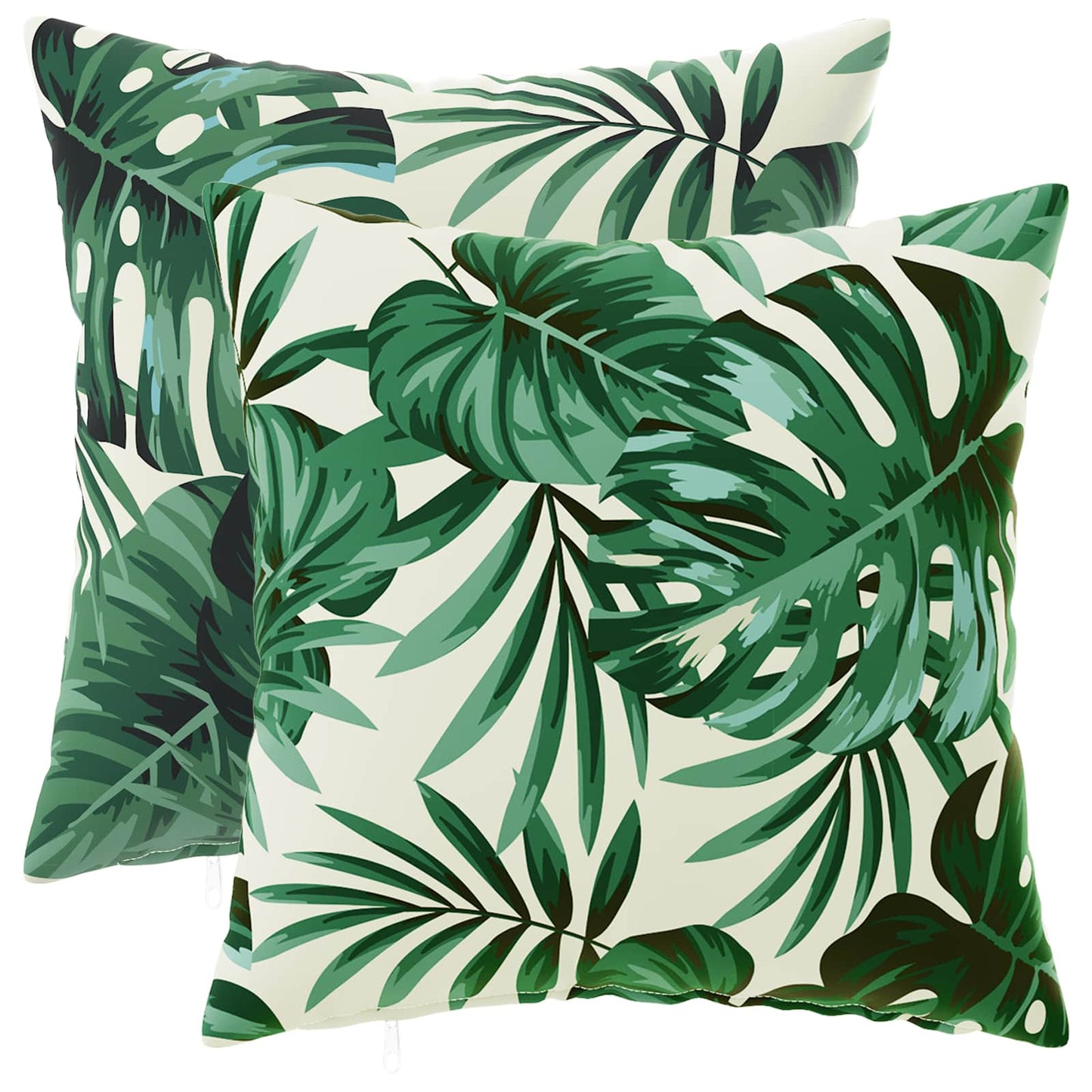 Cushion Cover 2 pcs HEERLEN Leaf Pattern 50 x 50 cm Polyester