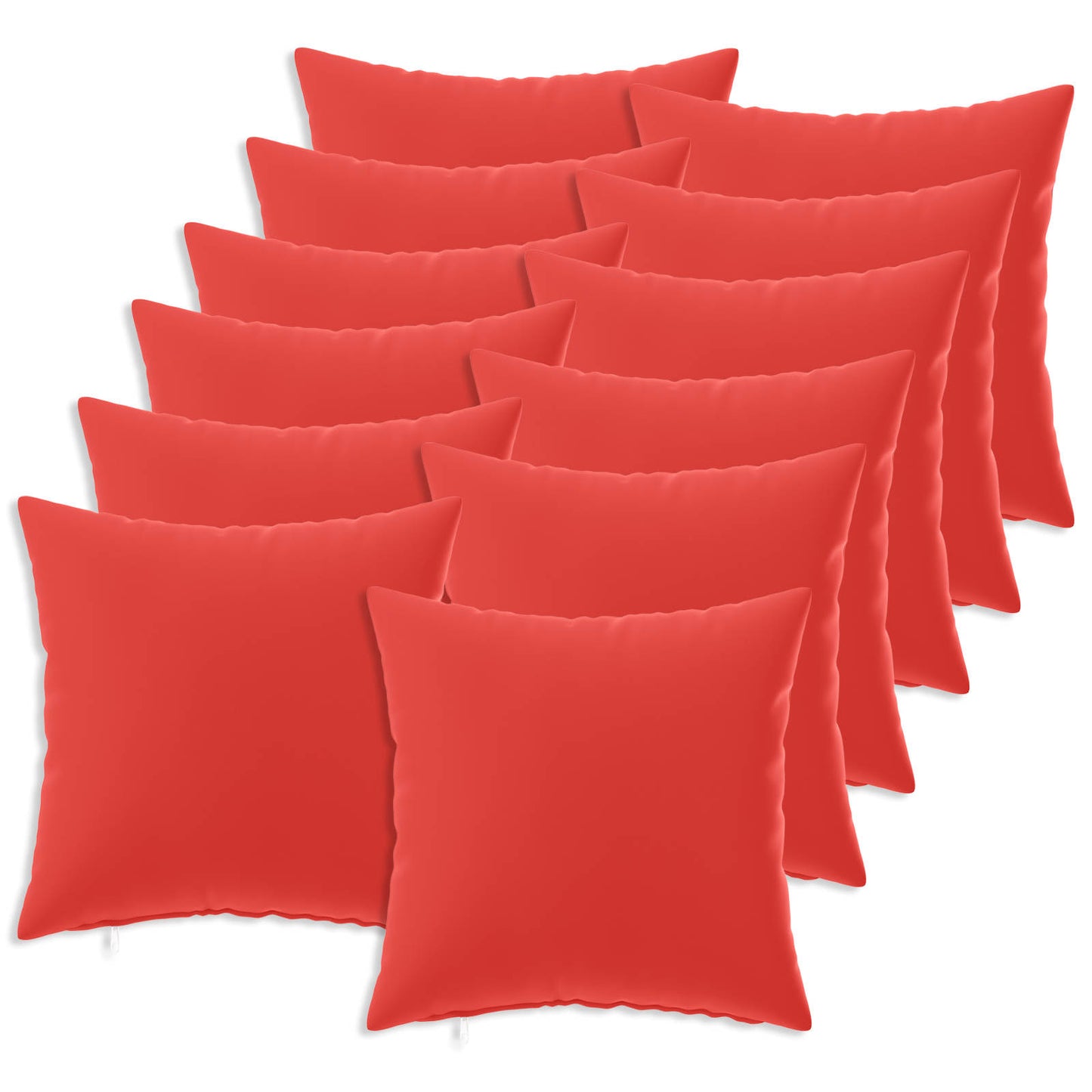 Cushion Cover 12 pcs HEERLEN Red 50 x 50 cm Polyester