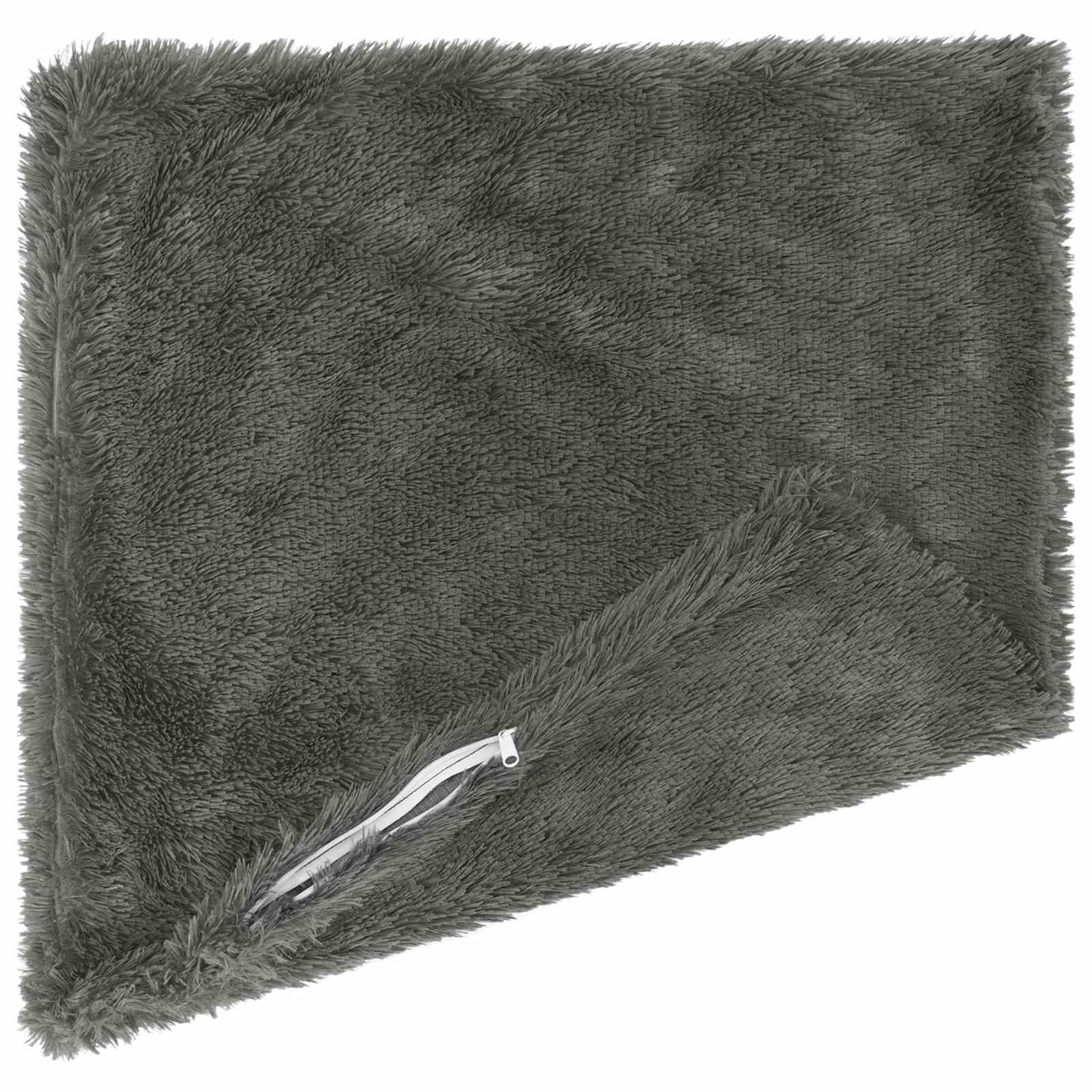 Cushion Cover 12 pcs HEERLEN Light Grey 50 x 50 cm PV Fleece