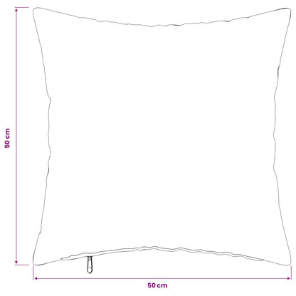 Cushion Cover 2 pcs HEERLEN Black 50 x 50 cm Flannel
