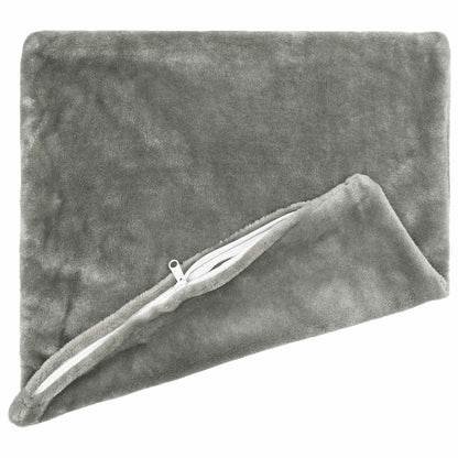 Cushion Cover 2 pcs HEERLEN Dark Grey 50 x 50 cm Flannel