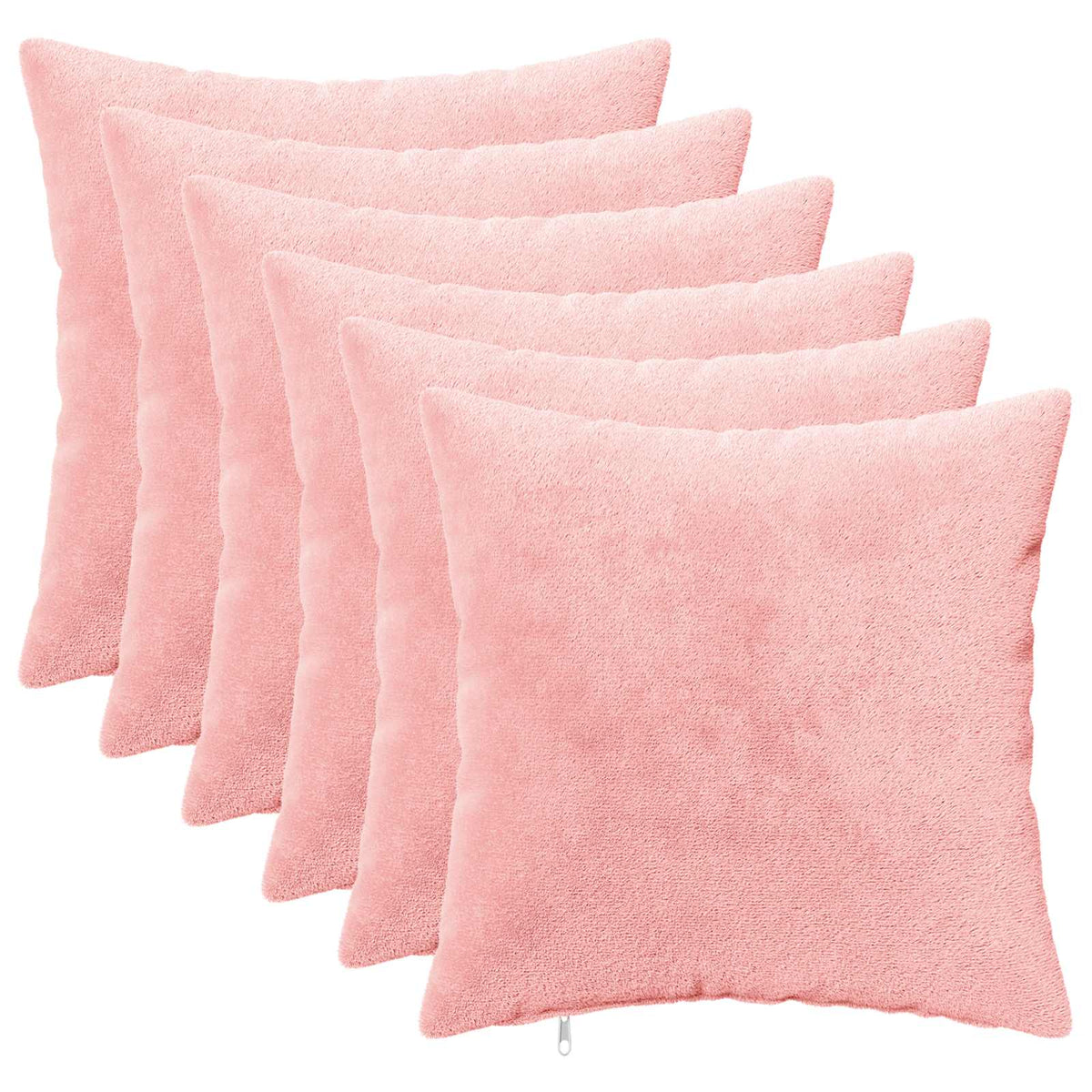 Cushion Cover 6 pcs HEERLEN Pink 50 x 50 cm Flannel