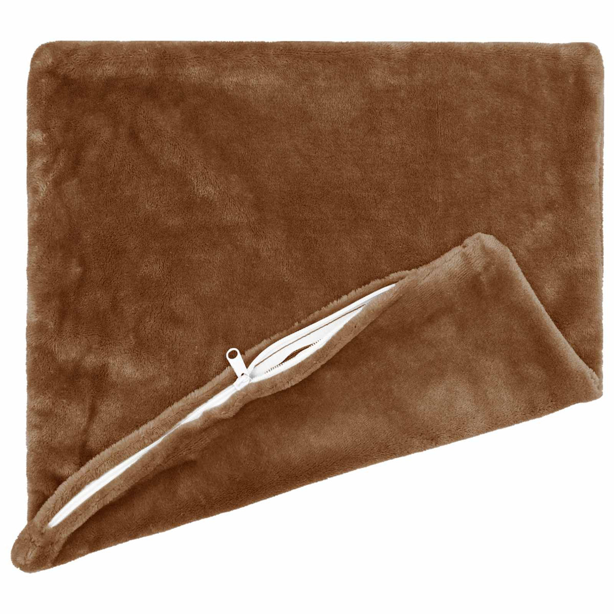 Cushion Cover 2 pcs HEERLEN Light Brown 50 x 50 cm Flannel