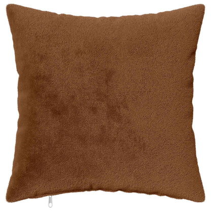 Cushion Cover 2 pcs HEERLEN Light Brown 50 x 50 cm Flannel