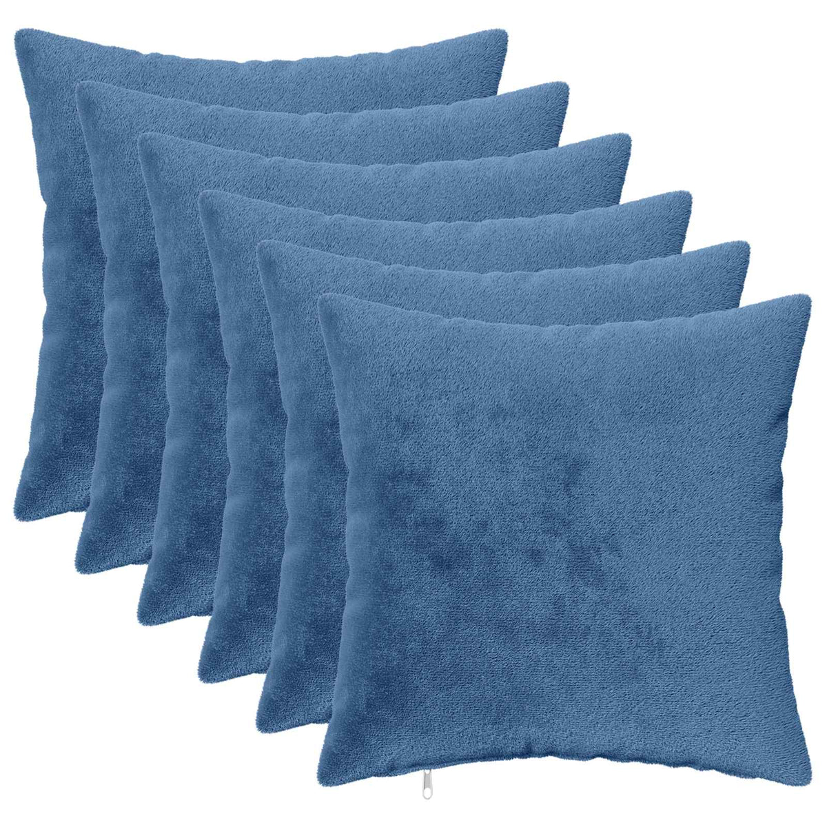 Cushion Cover 6 pcs HEERLEN Light Blue 50 x 50 cm Flannel