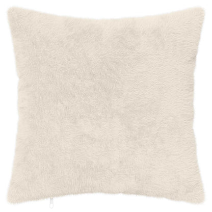 Cushion Cover 2 pcs HEERLEN White 50 x 50 cm Faux Rabbit Fur
