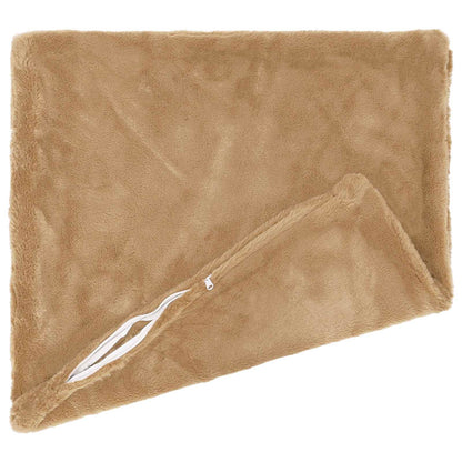 Cushion Cover 6 pcs HEERLEN Taupe 50 x 50 cm Faux Rabbit Fur