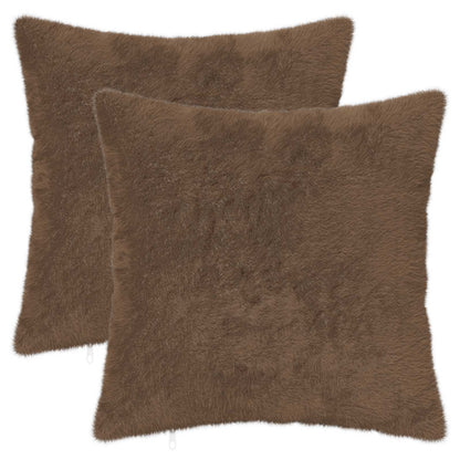 Cushion Cover 2 pcs HEERLEN Light Brown 50 x 50 cm