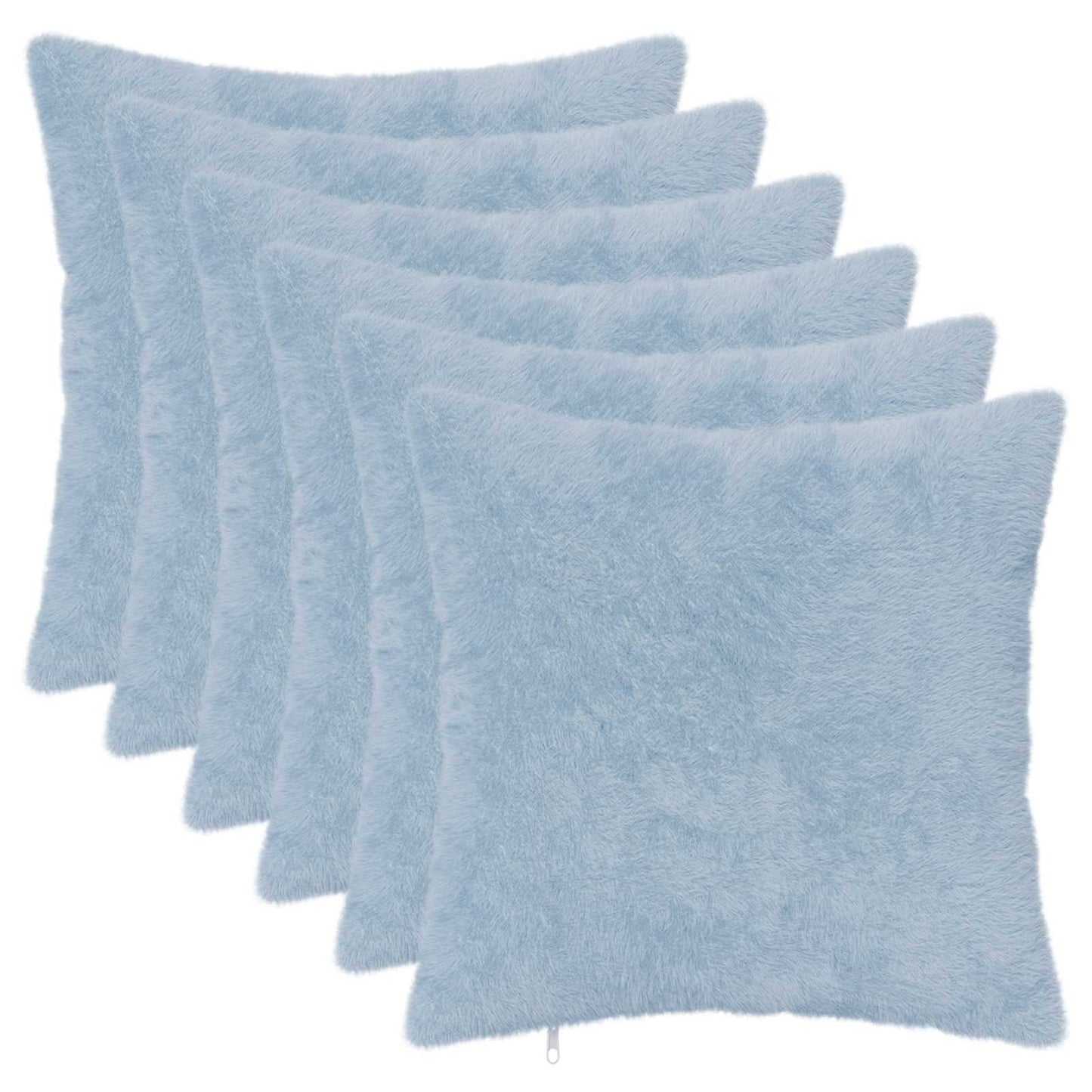 Cushion Cover 6 pcs HEERLEN Light Blue 50 x 50 cm