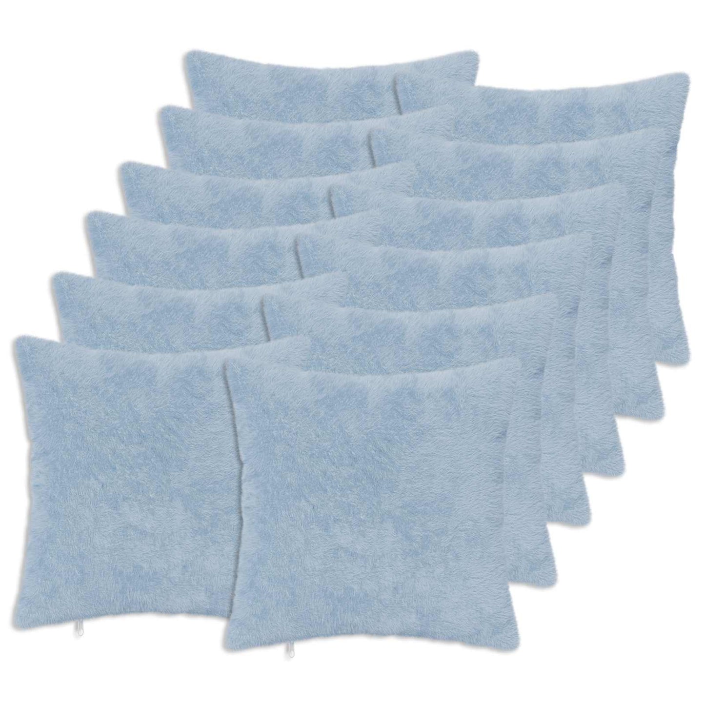 Cushion Cover 12 pcs HEERLEN Light Blue 50 x 50 cm