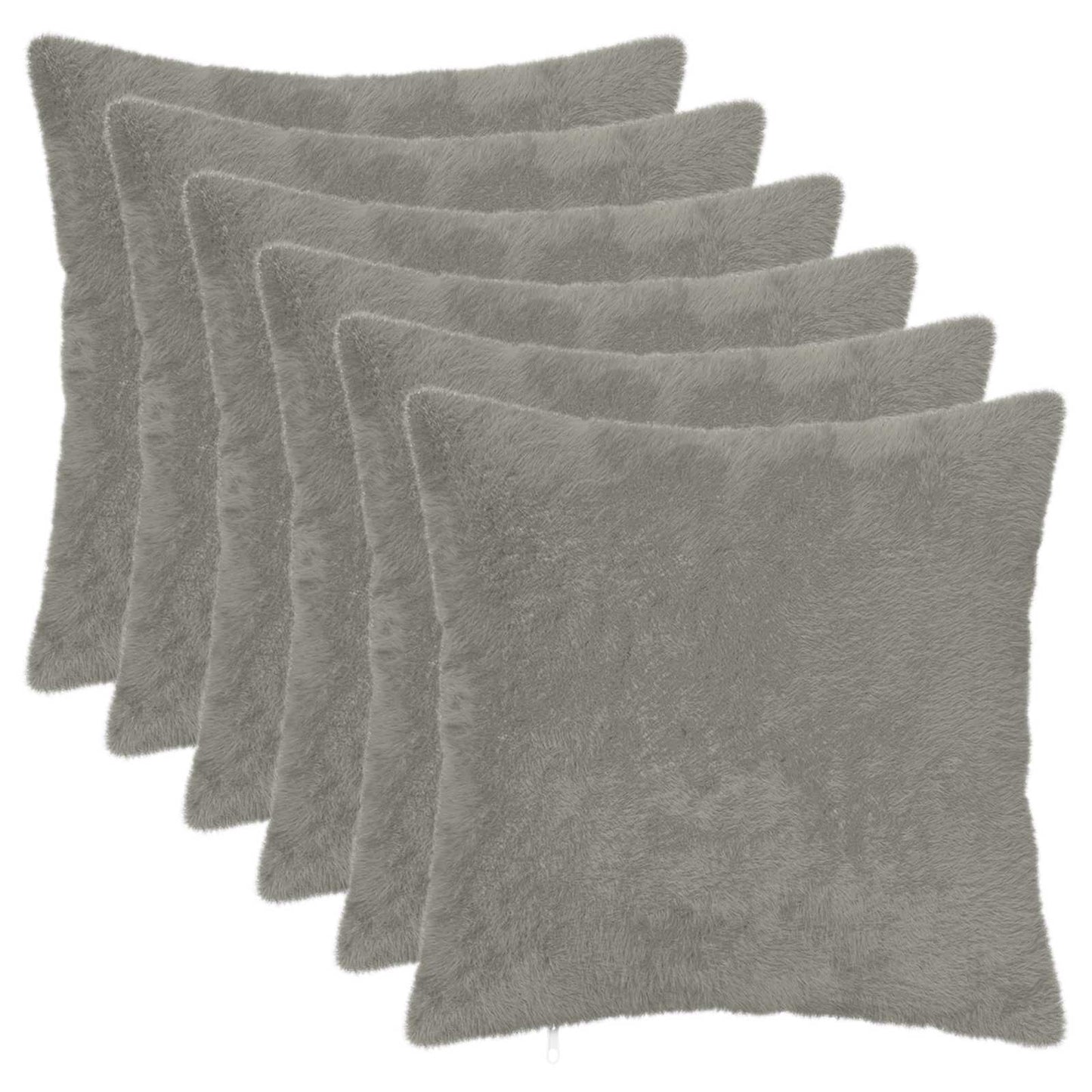 Cushion Cover 6 pcs HEERLEN Light Grey 50 x 50 cm