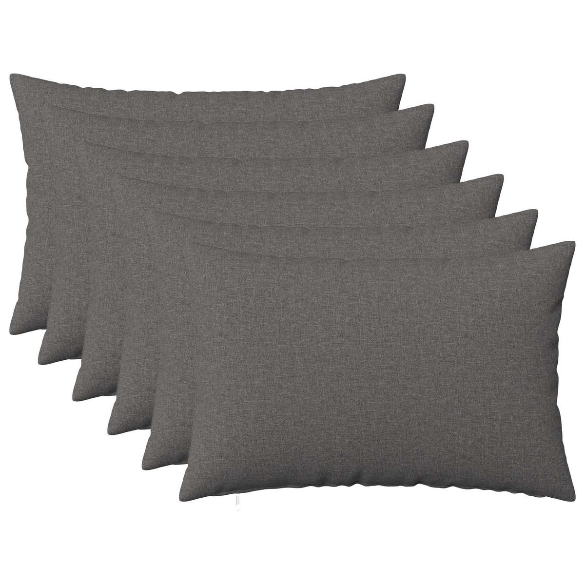 Cushion Cover 6 pcs HEERLEN Light Grey 50 x 70 cm Fabric