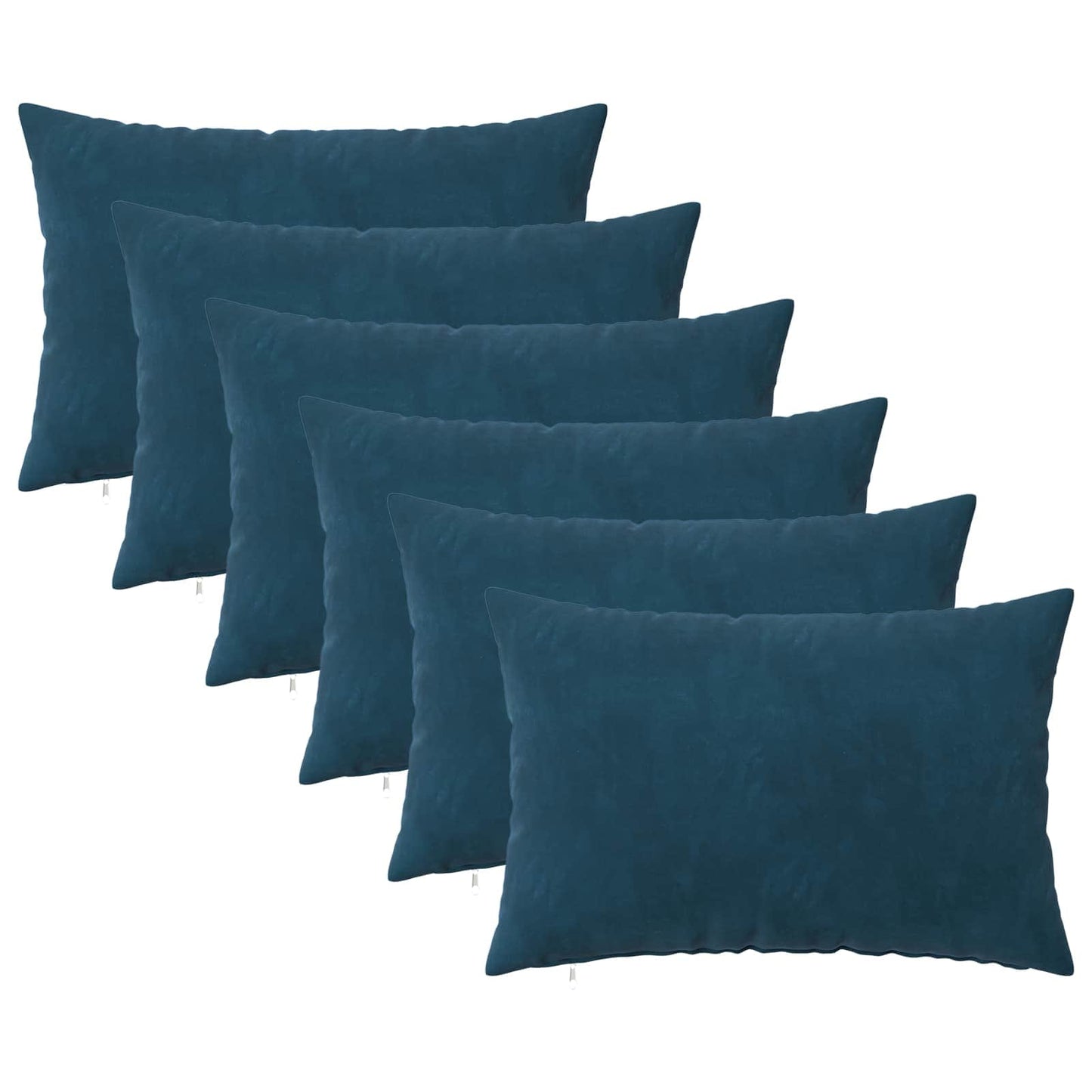 Cushion Cover 6 pcs HEERLEN Blue 50 x 70 cm Velvet