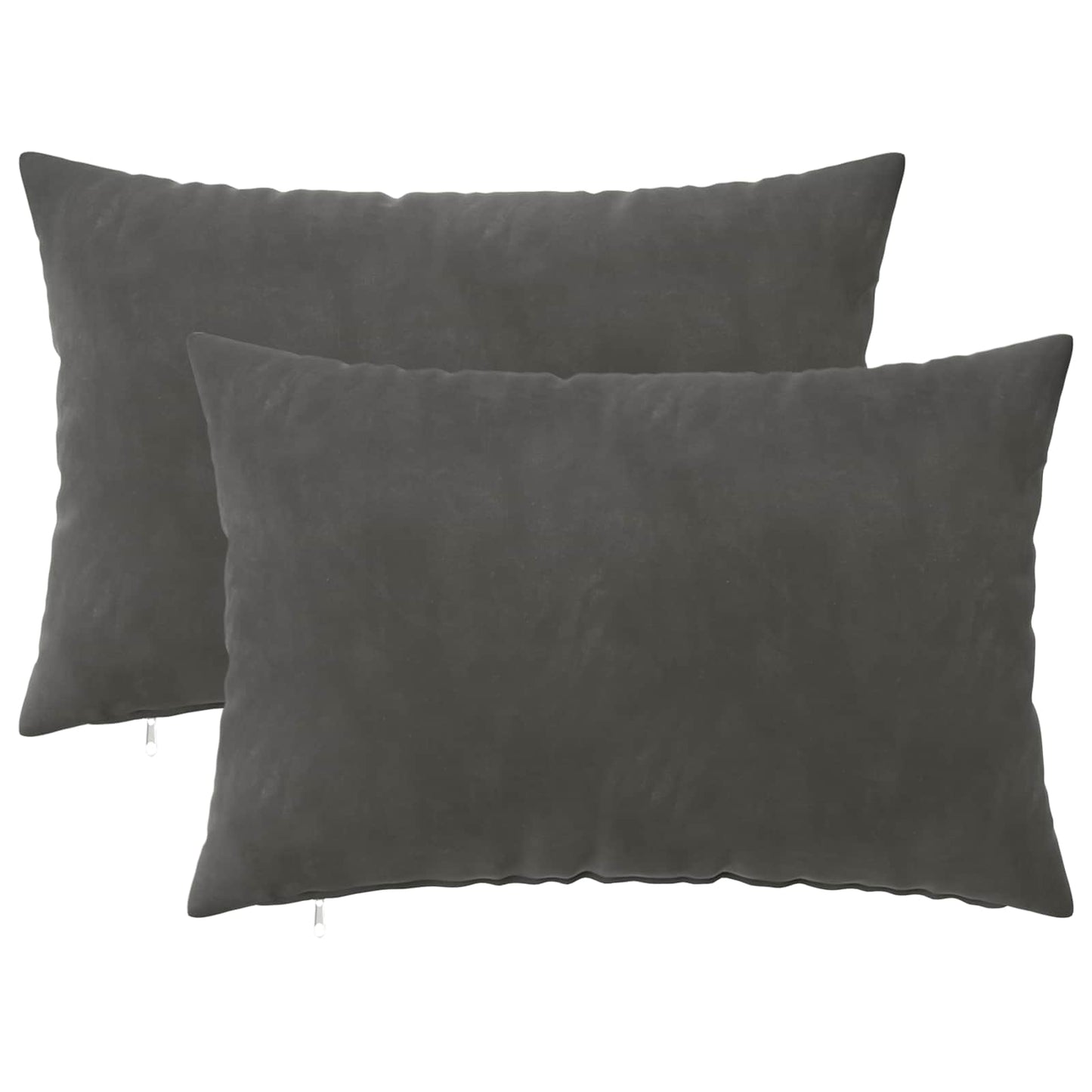 Cushion Cover 2 pcs HEERLEN Dark Grey 50 x 70 cm Velvet