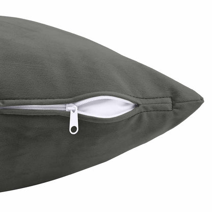 Cushion Cover 6 pcs HEERLEN Dark Grey 50 x 70 cm Velvet