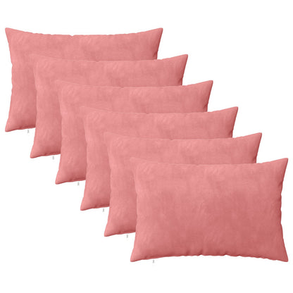 Cushion Cover 6 pcs HEERLEN Pink 50 x 70 cm Velvet