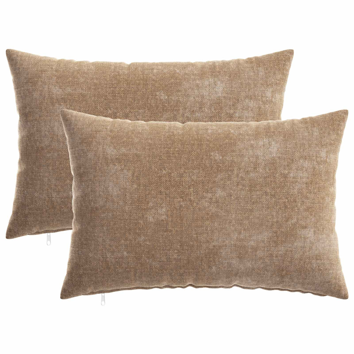 Cushion Cover 2 pcs HEERLEN Brown 50 x 70 cm Chenille Fabric