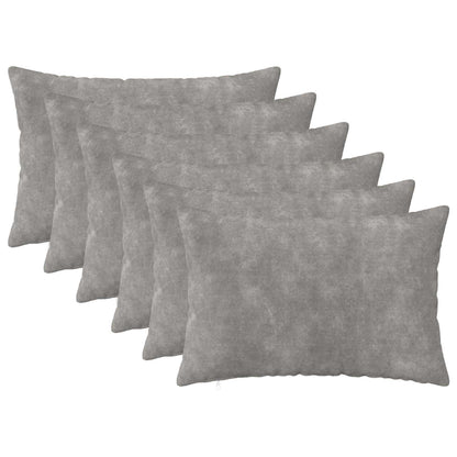 Cushion Cover 6 pcs HEERLEN Light Grey 50 x 70 cm