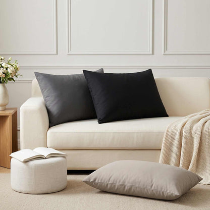 Cushion with Pillow HEERLEN 2 pcs Anthracite Polyester